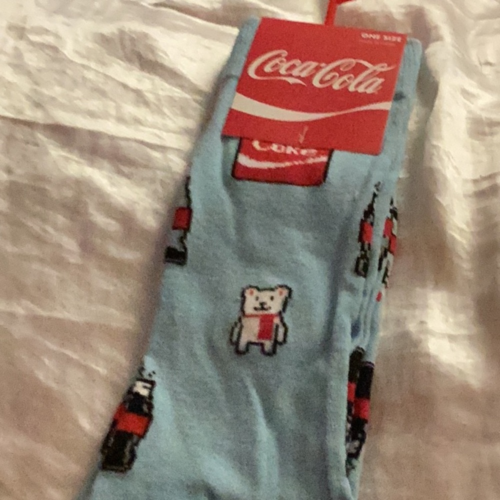NWT Coca Cola Awesome Holiday Socks Closet Must Have